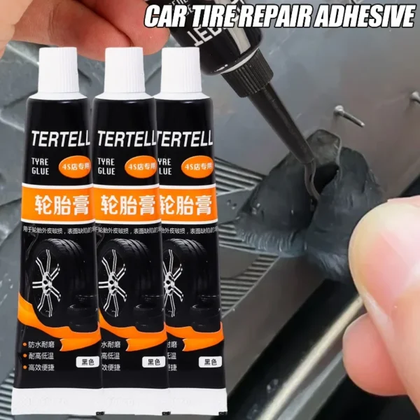 60ml Car Tire Repair Black Glue Liquid Strong Rubber Strong Tools Waterproof High Temperature Adhesive Glue Car Repairs Tools