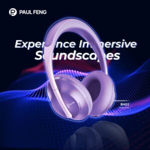 Paul Feng Mega Wireless Headphone | Foldable Bluetooth 5.0 Headset with AUX, Memory Card Support & 40mm Drivers