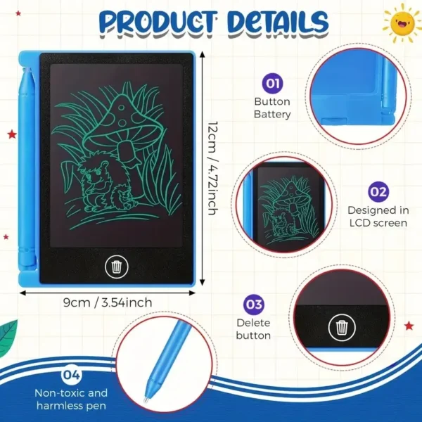 4.5inch LCD Writing Tablet Drawing Board Kids Graffiti Sketchpad Toys Handwriting Blackboard Magic Drawing Board Toy Gift - Image 5