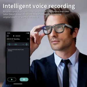 LIGE New Smart AI Camera Glasses Photo Recognition Voice Recording Wireless Bluetooth Call Sports Waterproof Anti-UV Sunglasses