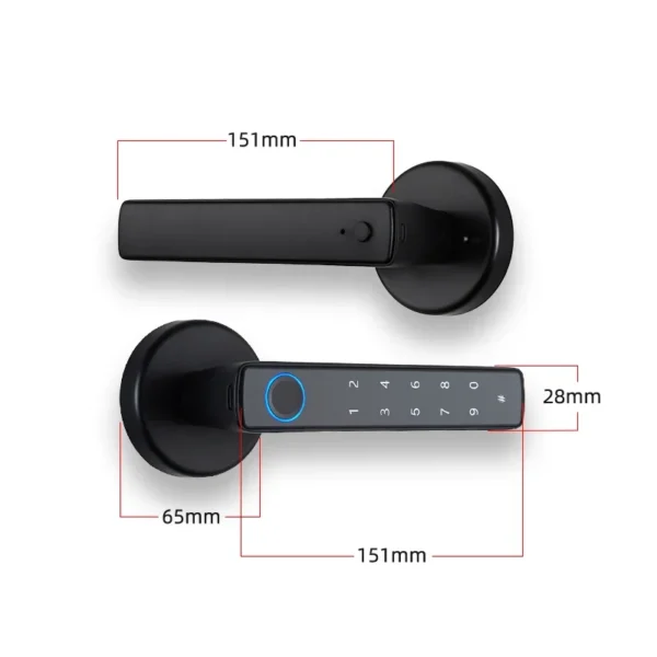 Tuya Smart Fingerprint Door Lock knob Bluetooth Wireless Digital Door Lock Keyless Entry Door Lock Home Security Remote Lock - Image 6