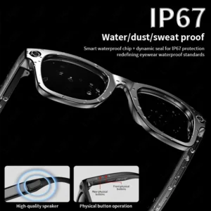 Upgrade Smart Glasses Men AI Language Translation Wireless Music Camera Control Bluetooth Call Sunglasses Sports Women Eyeglass