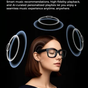Intelligent Video Glasses Smart Voice Photo Video Recording Motorcycle Recorder Anti-blueLight/Sunglasses Goggles 500W HD Camera