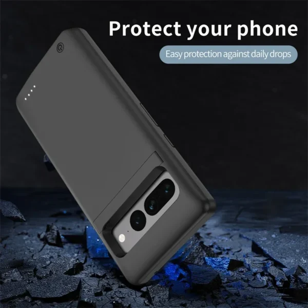 Charging Cover External Spare 10000mAh Battery For Google Pixel 7 Pro 6 Pro Smart Battery Charger Case Portable Power Bank - Image 2
