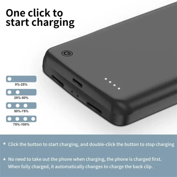 Charging Cover External Spare 10000mAh Battery For Google Pixel 7 Pro 6 Pro Smart Battery Charger Case Portable Power Bank - Image 4