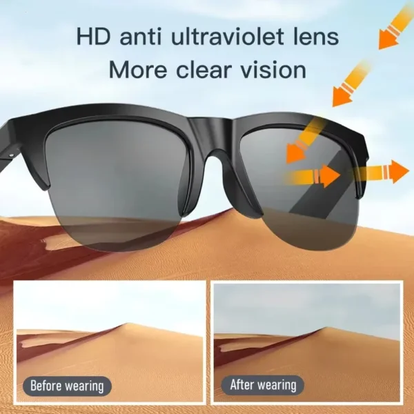 Xiaomi MIJIA Smart Sunglasses Glasses Bluetooth Call Outdoor Sports Headphones HIFI Blue Light Waterproof Anti-UV For Men Women - Image 2
