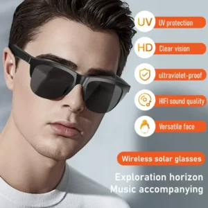 Smart Bluetooth Sunglasses Glasses Call Outdoor Sports Headphones HIFI Black Technology Anti-touch UV For Men And Women