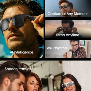 Xiaomi 4K AI Smart Glasses With 100MP Camera Chat GPT Touch Sport Sunglasses Bluetooth Call Video Music Player For Men Women