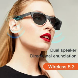 Smart Bluetooth Sunglasses Glasses Call Outdoor Sports Headphones HIFI Black Technology Anti-touch UV For Men And Women