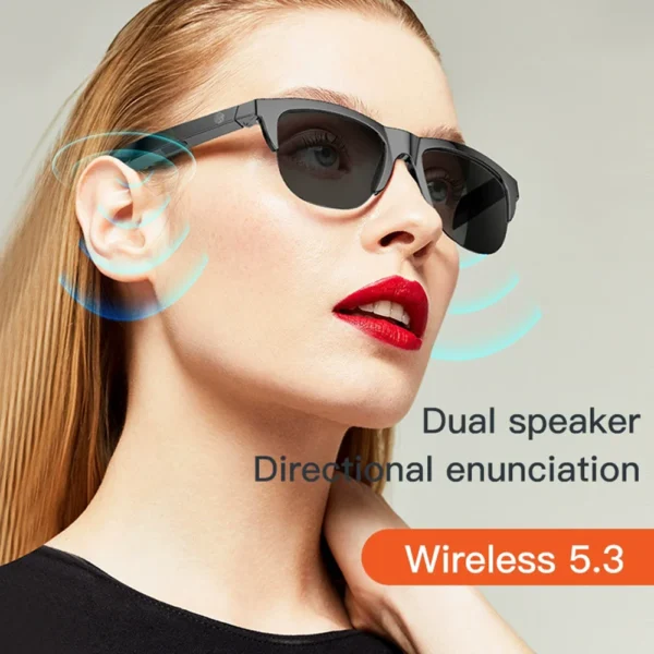 Smart Bluetooth Sunglasses Glasses Call Outdoor Sports Headphones HIFI Black Technology Anti-touch UV For Men And Women