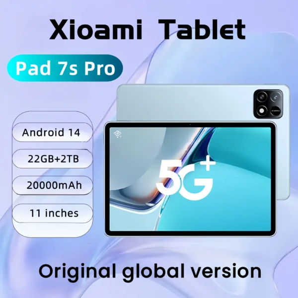 2025 New Original Global Edition Tablet PC Pad 7S Pro Snapdragon 8gen2 Android 14 HD 4K 22GB+2TB 5G Tablet Dual SIM WIFI GPS MI