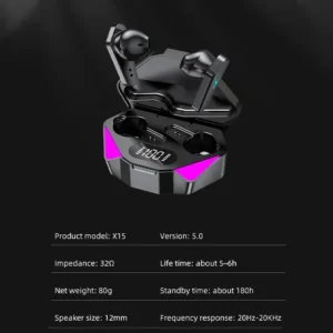 X15 TWS Pro Bluetooth Headphones Wireless Earphones In Ear Sport Headset Waterproof Microphones Stereo earbuds for Smart Phone