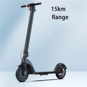 X6 Foldable Electric Scooter, Li-Ion Battery IP54 Waterproof, 5.5 Inch Tires, 15km Range, for Adults with Backpack, LED Lights