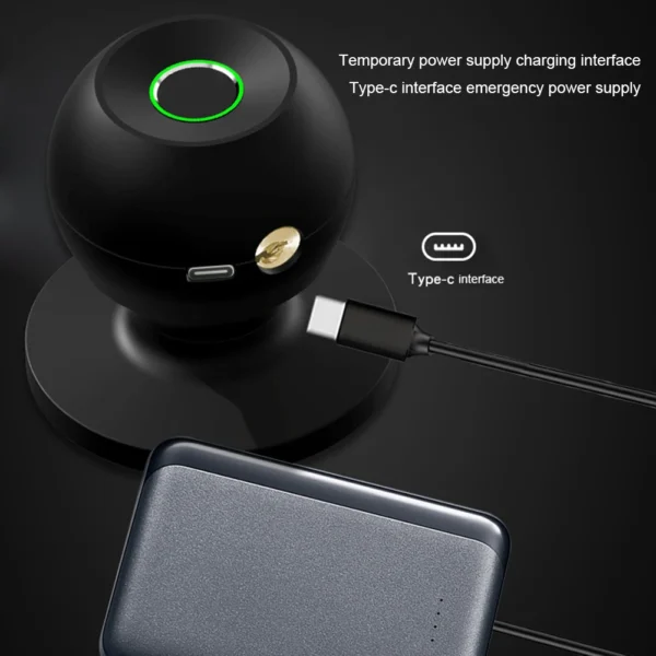 Smart Door Knob Keyless Entry Door Lock Rechargeable Electronic Door Lock with Keys TUYA App Control for Bedrooms Cloakroom - Image 5