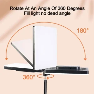 ZOMEI 11 Inch Dimmable LED Video Fill Light Lamp Key Lighting Panel with 110cm Tripod Stand 39cm Extension tube for Photography