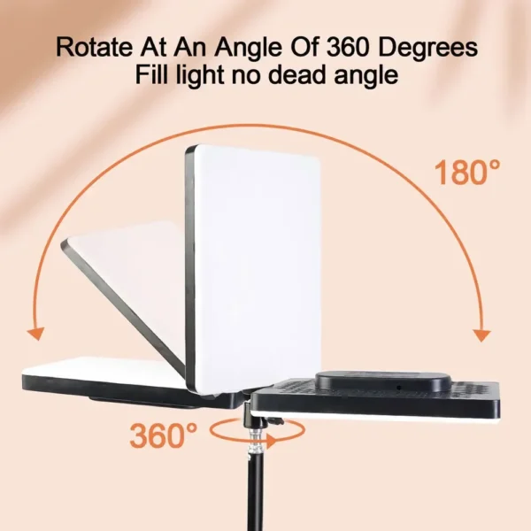 ZOMEI 11 Inch Dimmable LED Video Fill Light Lamp Key Lighting Panel with 110cm Tripod Stand 39cm Extension tube for Photography - Image 4