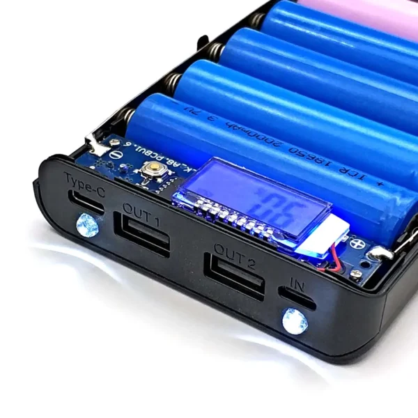 DIY Power Bank 18650 Battery Case Power Bank Battery Storage Box Powerbank Box Charger Shell Case 8*18650 Micro Type-c Interface - Image 6
