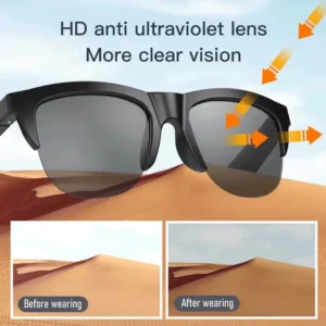 Smart Bluetooth Sunglasses Glasses Call Outdoor Sports Headphones HIFI Black Technology Anti-touch UV For Men And Women