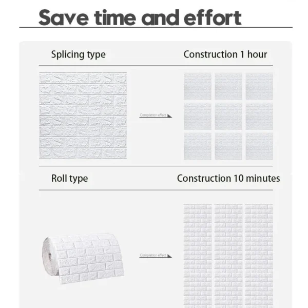 3D Foam Brick Wall Panels Stickers Self Adhesive Waterproof Living Room Wallpaper Wall Decal Home Decor Wallcovering TV Backdrop - Image 5