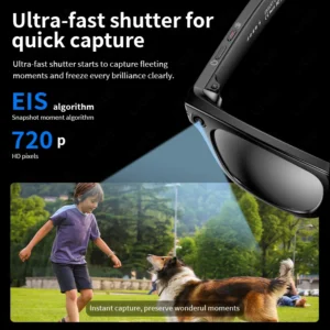 LIGE Camera Smart Music Glasses Make Receive Call Bluetooth Headset Recording Photo Recognition Anti Blue Light UV Sunglasses