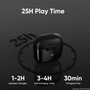 Xiaomi In Ear Headphones Wireless Bluetooth Earbuds 25Hrs Playtime USB C TWS Built in Noise Cancellation Mic with Charging Case