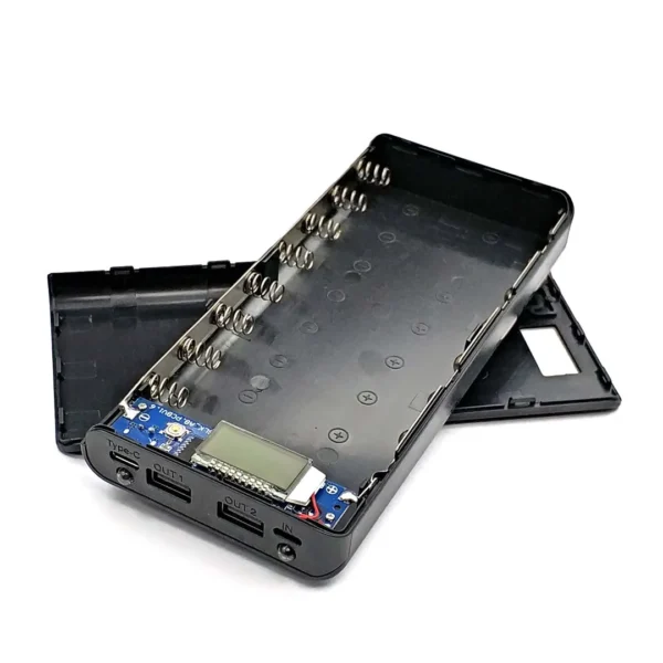 DIY Power Bank 18650 Battery Case Power Bank Battery Storage Box Powerbank Box Charger Shell Case 8*18650 Micro Type-c Interface - Image 2