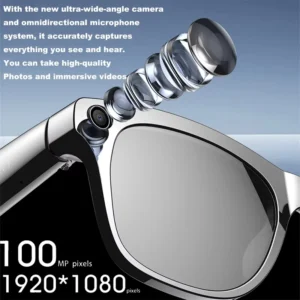 Xiaomi 4K AI Smart Glasses With 100MP Camera Chat GPT Touch Sport Sunglasses Bluetooth Call Video Music Player For Men Women