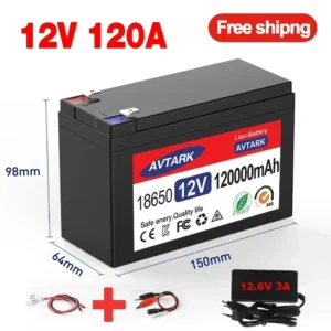 12V 120Ah LiFePO4 Li-ion rechargeable battery pack battery For Replacing Most of Backup Power Home Energy Storage