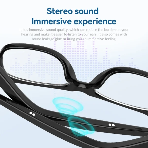 Camera Smart Glasses Bluetooth Call Voice Assistant Listen Music Glasses Smart Sports Polarized Sunglasses Anti-Blue Eyeglasses - Image 6