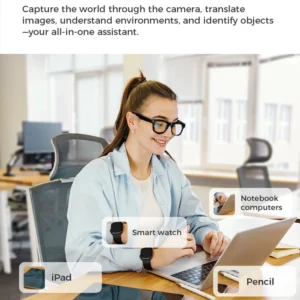 Intelligent Video Glasses Smart Voice Photo Video Recording Motorcycle Recorder Anti-blueLight/Sunglasses Goggles 500W HD Camera