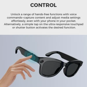 Intelligent Video Glasses Smart Voice Photo Video Recording Motorcycle Recorder Anti-blueLight/Sunglasses Goggles 500W HD Camera