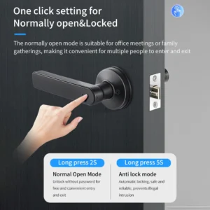 Q50 Waterproof Tuya Smart Fingerprint Door Lock knob Bluetooth RFID Card Digital Door Lock Keyless Entry Door Lock Remote Lock
