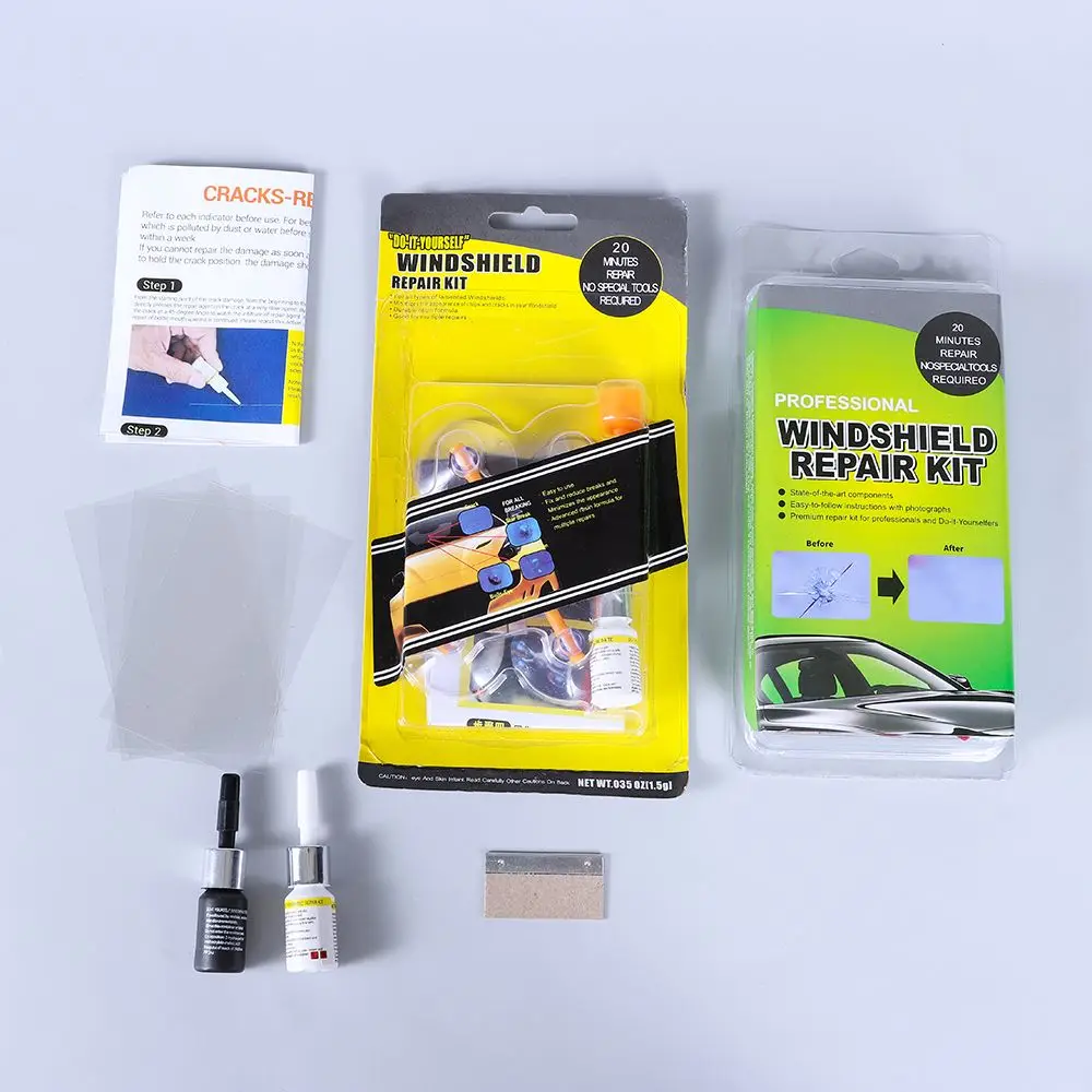 DIY Tool Kit Windshield Auto Glass Glue Fix Cracked Glasses Car Window Repair Windscreen Scratch - Image 2