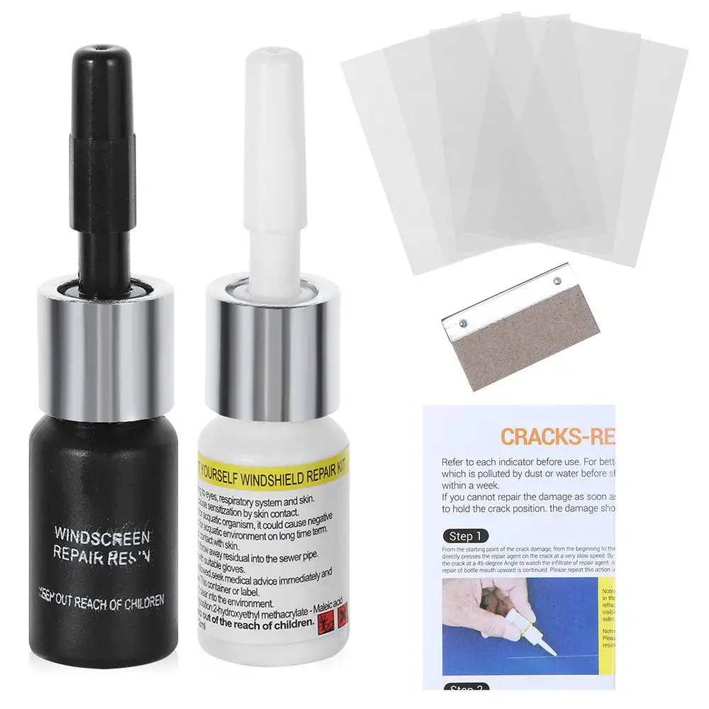 DIY Tool Kit Windshield Auto Glass Glue Fix Cracked Glasses Car Window Repair Windscreen Scratch
