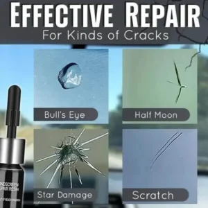 Windshield Repair Kit for Glass Automotive Glass DIY Windscreen Tool Fixing Chips Cracks Star-Shaped Crack Nano Fluid Filler