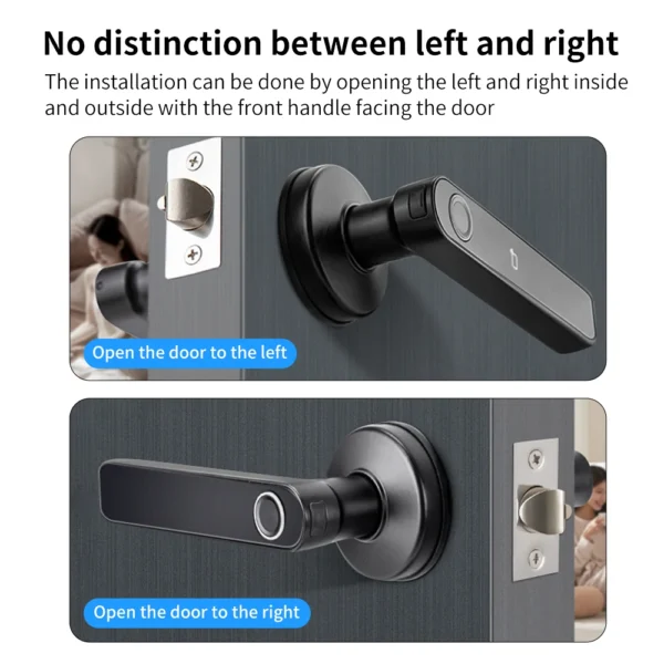 Q50 Waterproof Tuya Smart Fingerprint Door Lock knob Bluetooth RFID Card Digital Door Lock Keyless Entry Door Lock Remote Lock - Image 5