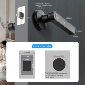 Q50 Waterproof Tuya Smart Fingerprint Door Lock knob Bluetooth RFID Card Digital Door Lock Keyless Entry Door Lock Remote Lock