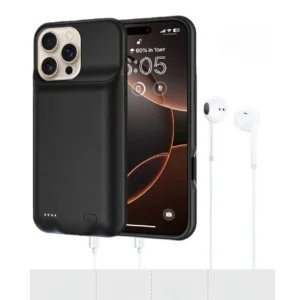 New High-capacity 20000mAh Suitable for IPhone 16 Promax Ultra-thin Charging Back Clip Battery TPU Soft Rubber Case Power Bank